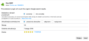 Sprawdzanie pozycji w google Risa Serp 